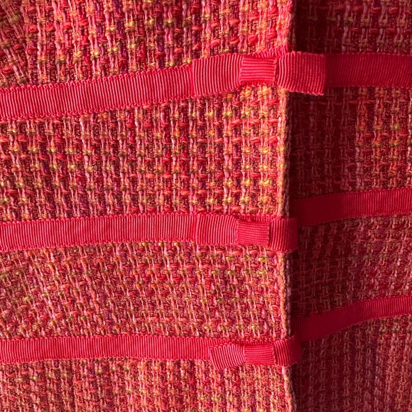 Y2K Context Pink Bow Tweed Skirt Suit - Picture 6 of 9